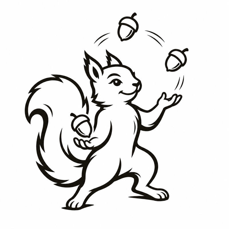 Meeting Alarm squirrel juggling acorns